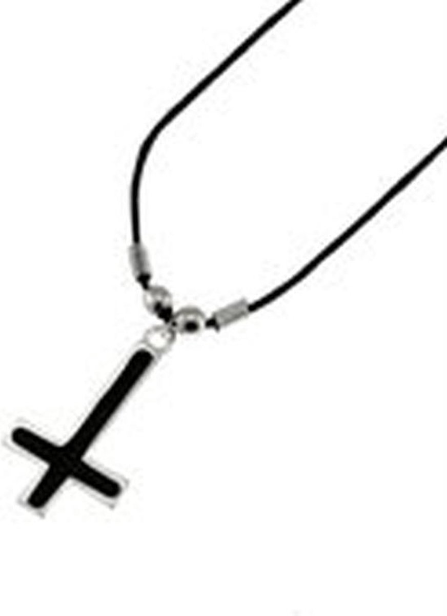 Zac's Alter Ego - Cross Ketting - Zwart/Zilverkleurig