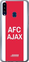 Samsung Galaxy A20s Hoesje Transparant TPU Case - AFC Ajax - met opdruk #ffffff