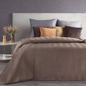 Luxe bed_deken_Brulo_Polyester_sprei_220x240 cm_Gewicht-260+120+65 GSM__bruin