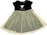 Disney Minnie Mouse jurkje velours zwart/goud maat 92/98(36 maanden - 94cm)