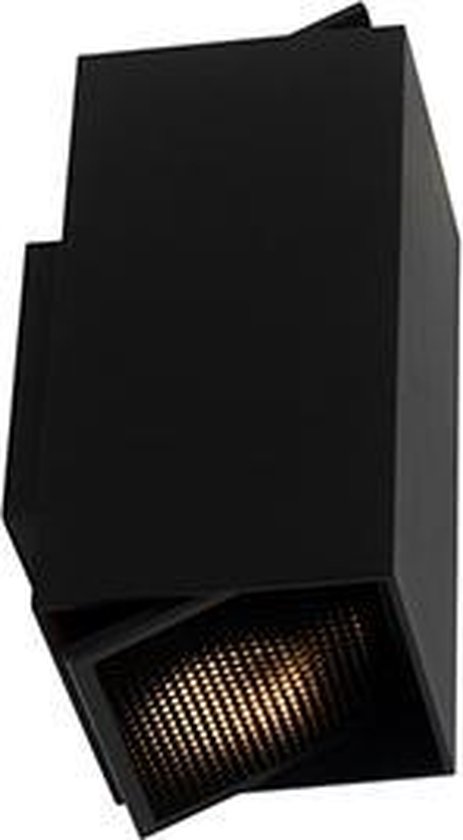 QAZQA sab - Design Wandlamp Up Down voor binnen - 2 lichts - D 11.4 cm - Zwart - Woonkamer | Slaapkamer | Keuken