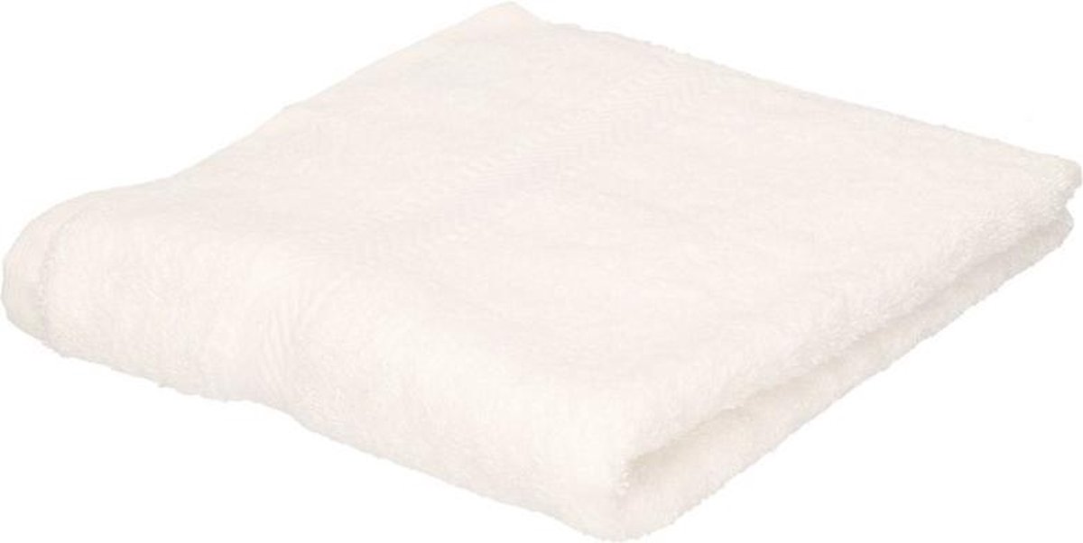 Set van 10x stuks luxe handdoeken wit 50 x 90 cm 550 grams - Badkamer textiel badhanddoeken