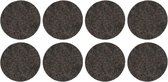 48x stuks zwarte ronde meubelviltjes/antislip noppen 2,6 cm - Beschermviltjes - Stoelviltjes - Vloerbeschermers - Meubelvilt - Viltglijders