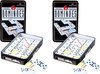 Afbeelding van het spelletje Domino spel dubbel 6/double 6 in blik en 140x gekleurde stenen - Dominostenen - Domino spellen - Familie spellen
