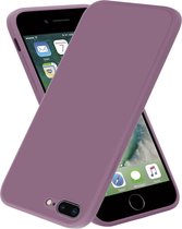 geschikt voor Apple iPhone 7 Plus / 8 Plus vierkante silicone case - bordeaux