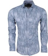 DiNero Milano - Heren Overhemd - Slim Fit - Rondjes - Groen