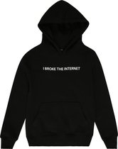 Urban Classics Kinder hoodie/trui -Kids 158- Kids I Broke The Internet Zwart