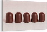 Schilderij - Bruine chocoladekussens — 100x70 cm