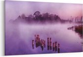 Schilderij - Paarse mist — 100x70 cm