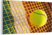 Schilderij - Tennisbal en racket — 90x60 cm