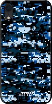 iPhone Xr Hoesje TPU Case - Navy Camouflage #ffffff