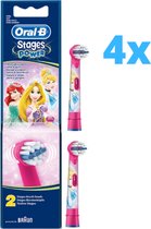 4x Oral-B Stages Power Kids Opzetborstels Princess - 2 stuks