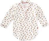 Little Label - sleepshirt baby meisjes - dots warm gold - maat: 86 - bio-katoen