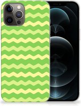 Smartphone hoesje iPhone 12 Pro Max TPU Case Waves Green