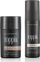 Toppik Hair Fibers Voordeelset Lichtbruin - Toppik Hair Fibers 12 gram + Toppik Fiberhold Spray 118 ml - Voor direct voller haar