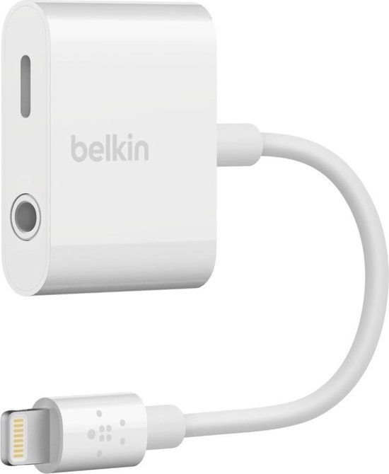 Per ongeluk eetbaar Haas Belkin Audio & Oplaad Adapter met aux en lightning aansluiting Wit | bol.com
