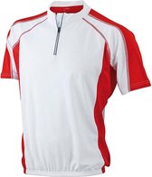 James and Nicholson - Heren Fietsshirt (Wit/Rood)