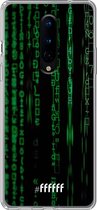 OnePlus 8 Hoesje Transparant TPU Case - Hacking The Matrix #ffffff