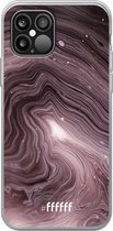 iPhone 12 Pro Max Hoesje Transparant TPU Case - Purple Marble #ffffff