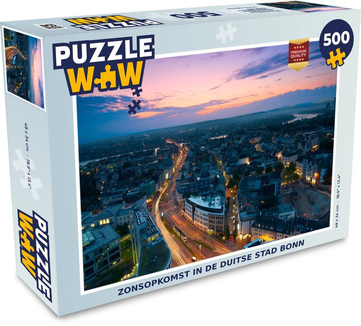 Afbeelding van product Puzzel 500 stukjes Bonn - Zonsopkomst in de Duitse stad Bonn - PuzzleWow heeft +100000 puzzels