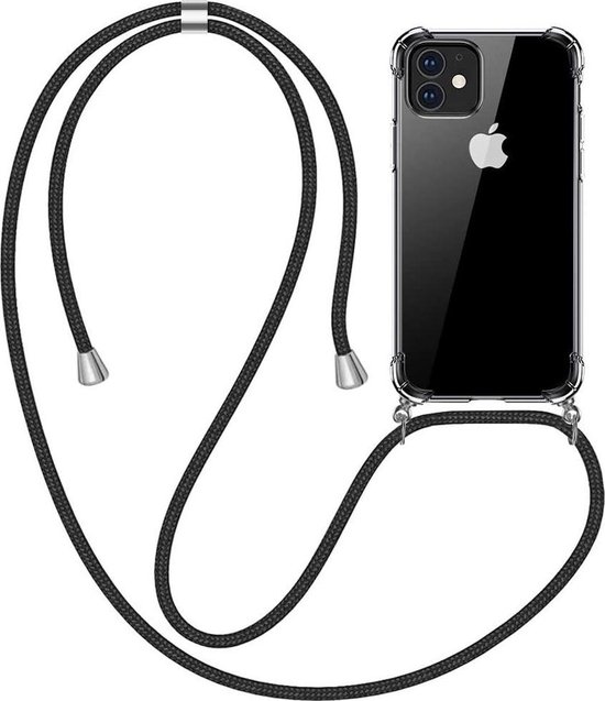 iPhone 12 / 12 Pro backcover hoesje met Koord zwart | bol.com