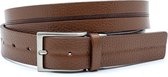 Gilmart Caramelbruine heren riem - heren riem - 3.5 cm breed - Caramel Bruin - Echt Leer - Taille: 100cm - Totale lengte riem: 115cm