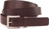 JV Belts Riemmaat XL bruin - heren en dames riem - 3.5 cm breed - Bruin - Echt Leer - Taille: 150cm - Totale lengte riem: 165cm