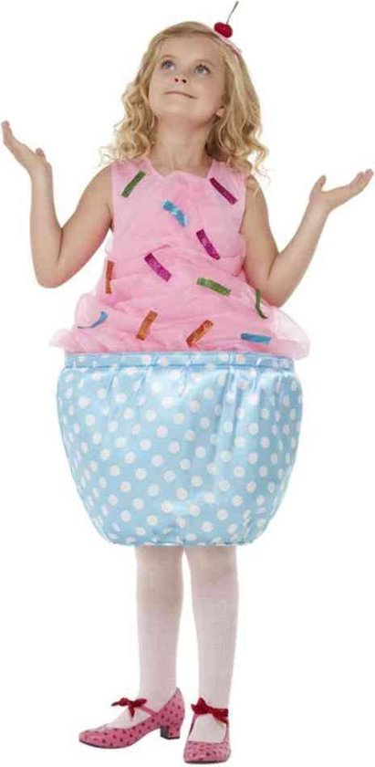 Smiffys Kinder Kostuum -Kids tm 9 jaar- Cupcake Roze | bol.com