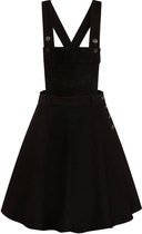 Hell Bunny Dakota Pinafore Dress Medium-lengte jurk zwart 3XL