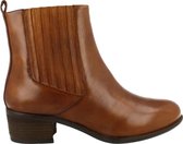 Steven New York -Dames -  cognac/caramel - enkellaarzen - maat 37