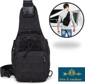 Alta-X - Tactical schoudertas Hoge kwaliteit - Tactical Crossbody tas - Sling Bag - Crossbody bag - Kleur Zwart