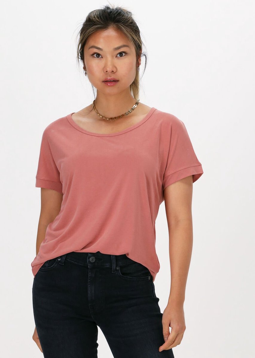 MSCH Copenhagen Fenya Modal Tee Tops & T-shirts Dames - Shirt - Perzik - Maat M/L