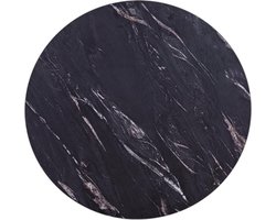 MaximaVida rond tafelblad Firenze 75 cm - zwart HPL marmer look