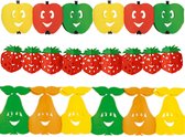 Bellatio Decorations - Gezond Fruit thema versiering thema slingers appel/aardbei/peer - 3 meter per stuk
