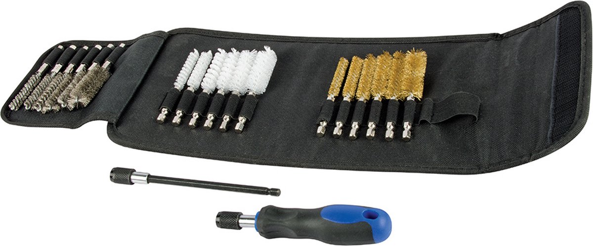 Silverline 20-delige draadborstel set 9 - 19 mm