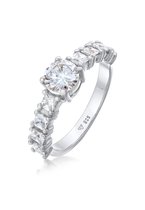 Elli Dames Ring Dames Verlovingsring Elegant met Zirkonia kristallen in 925 Sterling Zilver