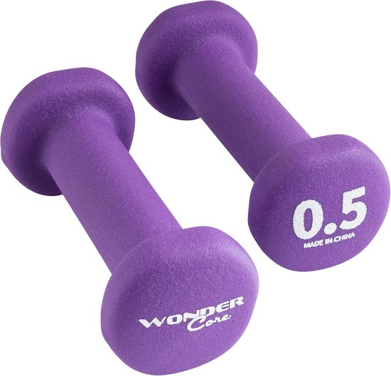 Wonder Core Halter 2x0,5 kg neopreen paars | bol.com