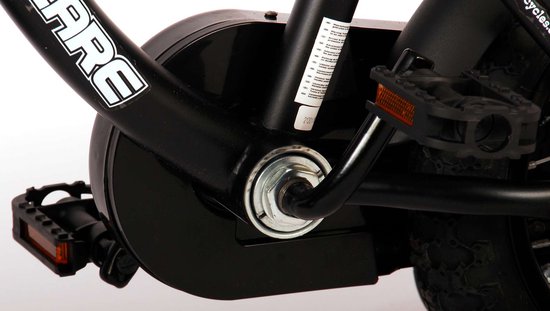 Volare Black Cruiser Kinderfiets - Jongens - 12 inch - Zwart van Volare — afbeelding 4
