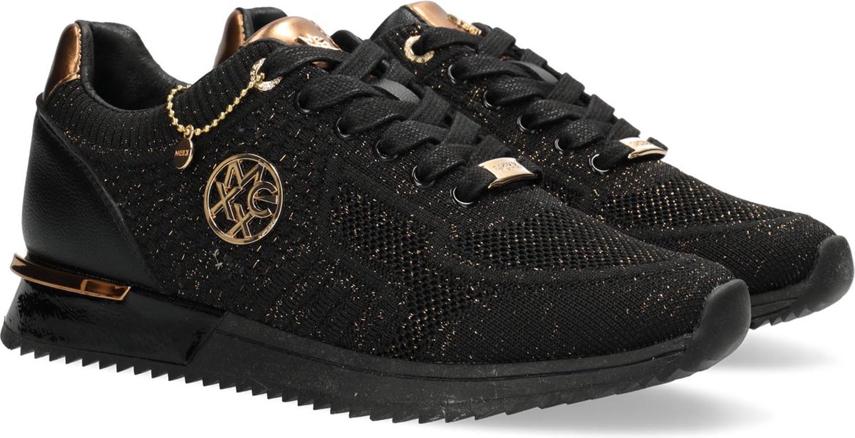 Mexx Sneaker Gitte Glitter Dames Zwart Maat 37 bol