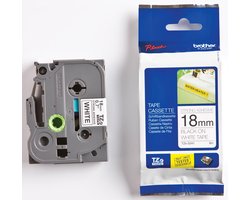 Laminated Tape for Labelling Machines Brother TZeS241 White/Black 18 mm x 8 m