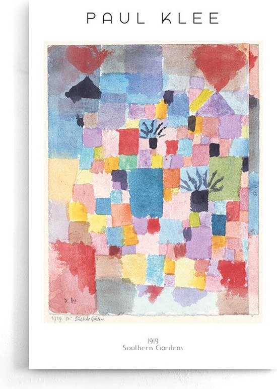 Walljar - Paul Klee - Southern Gardens - Muurdecoratie - Poster