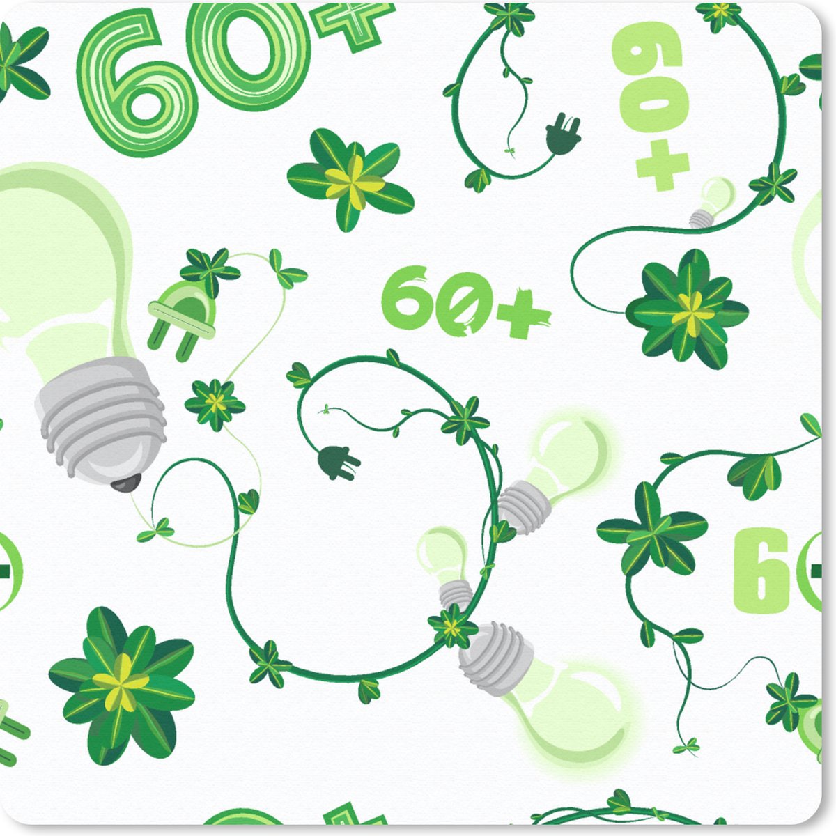 Muismat 30x30 cm - Mousepad Lampen - Planten - Patronen - Muismatten