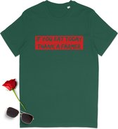 T shirt met quote 'Dank de Boer' - Dames en heren t-shirt met tekst - Mannen en vrouwen maten (unisex) S t/m 3XL - Shirt kleuren: zwart, wit en groen.