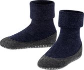 FALKE Cosyshoe Minis Noppen op de zool wol huissokken kinderen blauw - maat 25-26