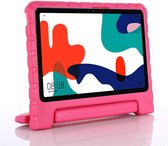 Tablet hoes geschikt voor Huawei MatePad 10.4 (2020/2022) - Kinderhoes met handvat - Schokbestendige Kids cover - Magenta