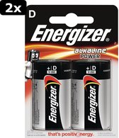 2x Energizer EN-E300152200 Alkaline Batterij D 1.5 V Power 2-blister