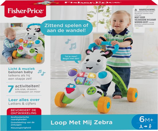 Fisher-Price Zebra looptrainer - Baby speelgoed 6 maanden - Nederlands - Fisher-Price