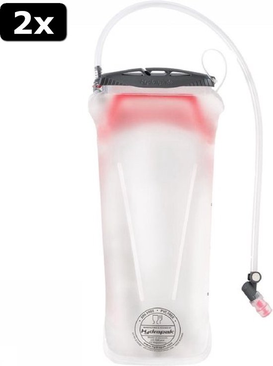 2x Osprey Hydraulics Lightweight 2.5L waterzak drinkzak Rood
