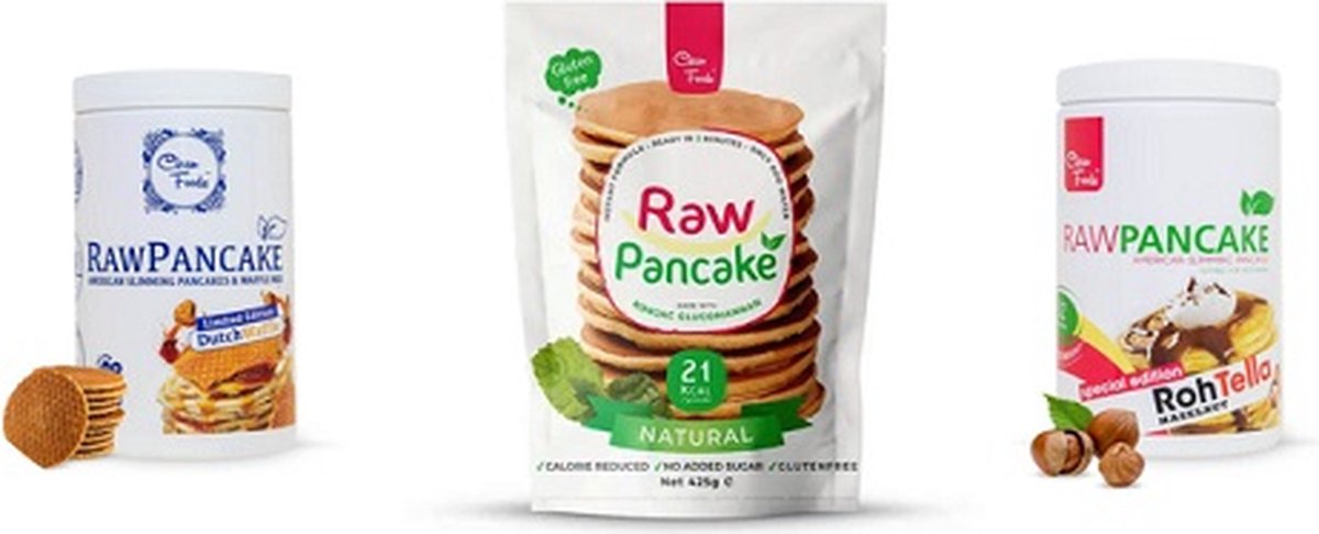 Goedkoopste Cleanfoods | Mix Raw Pancake | Voordeelpakket | 3 x 425 gram