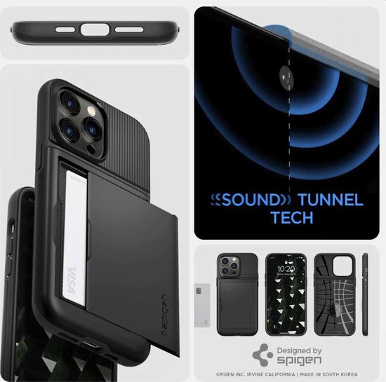 Spigen Slim Armor CS iPhone 13 Pro Max TPU Coque - Noir